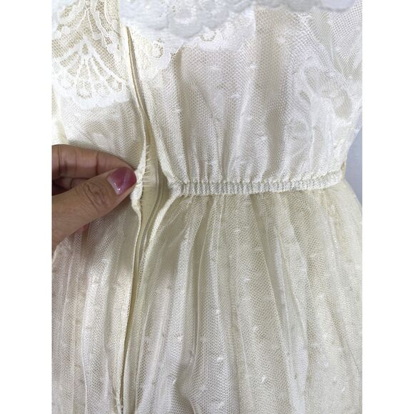 NWT VTG Cummings Victorian Lace Wedding Dress Romantic Intermission Length -flaw - Picture 8 of 13